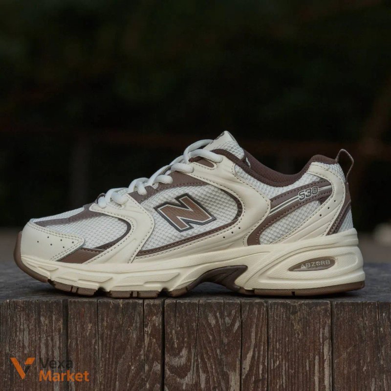 New Balance 530 White Beige Brown — фото 2
