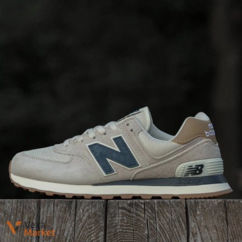 New Balance 574 Beige Blue