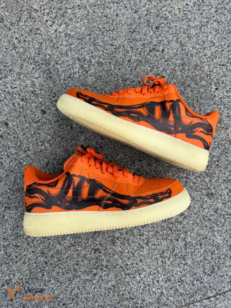 Nike Air Force 1 Low Skeleton Orange 44 размер — фото 7