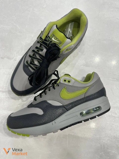 Nike Air Max 1 Сірі з салатовим