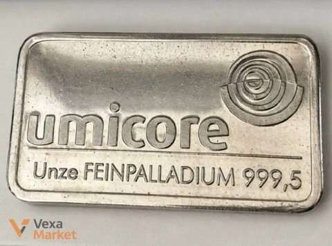 Паладієва зливка Umicore 999,5 31,1 г
