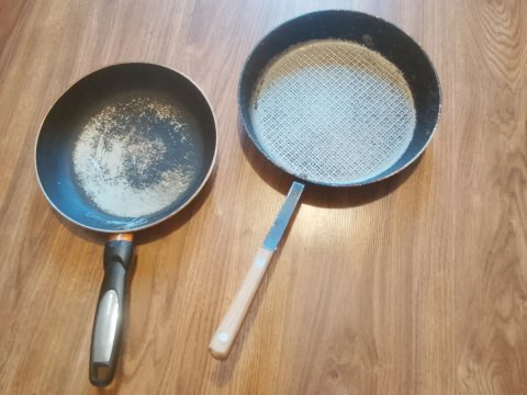 Пательні (2 шт.) лотом — сковороди під відновлення, на дачу, для студентів або технічні потреби
