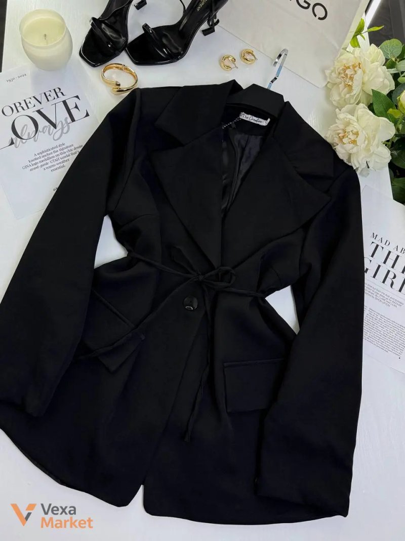 Піджак оверсайз з костюмки — фото 3