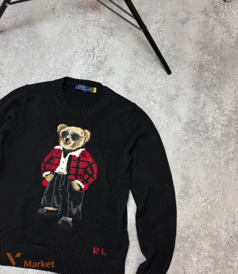 Polo Ralph Lauren Bear Світшот чоловічий чорний розмір S — фото 2