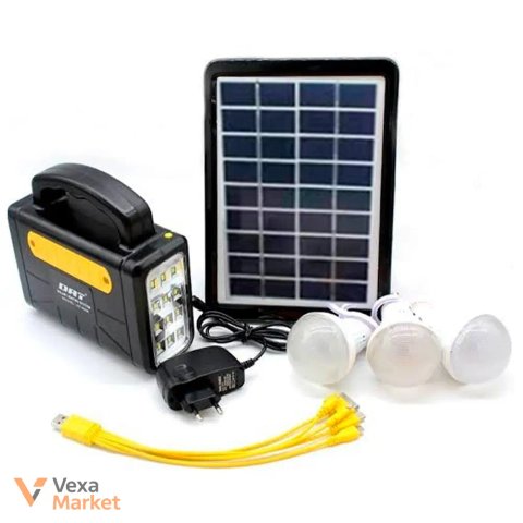 Портативна сонячна система освітлення з трьома лампами та USB Solar Power Light System AT-9006A