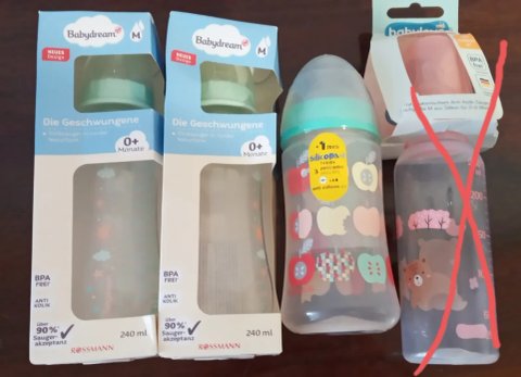 Дитячі пляшечки для годування Babydream 240 мл