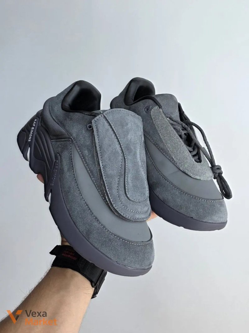 Raf Simons Antei Graphite шкіряні замшеві кросівки — фото 8