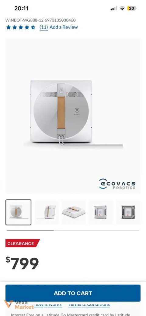 Роботизований мийник вікон Ecovacs Winbot W1 Pro