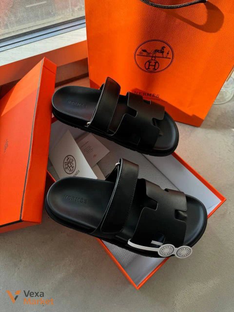 Шльопанці Hermes чорні