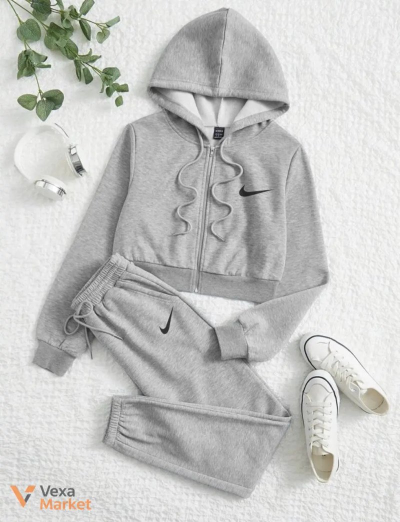 Спортивный костюм (худи + джоггеры) Nike 1356/1 bl меланж — фото 2