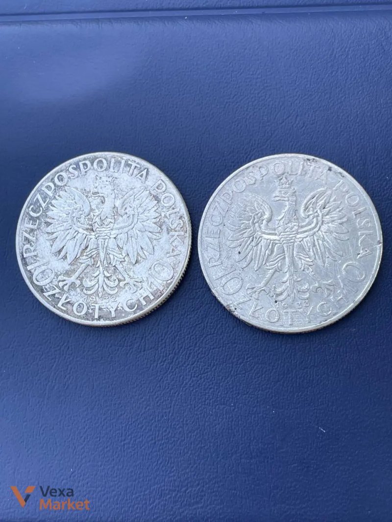 Срібна монета 10 злотих «Полонія» 1932/1933 років (Польща, Ag 750) — фото 2