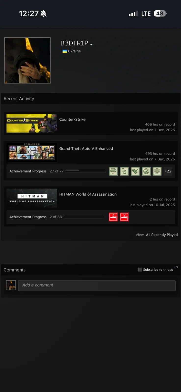Steam аккаунт с GTA 5, Counter-Strike 2, HITMAN World of Assassination, Metro 2033 Redux — фото 2