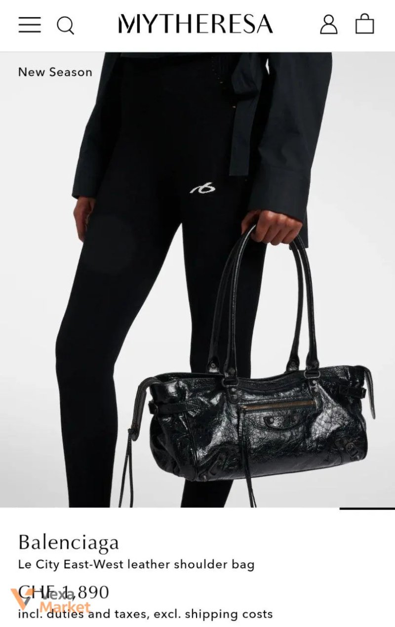 Сумка Balenciaga из натуральной кожи — фото 4