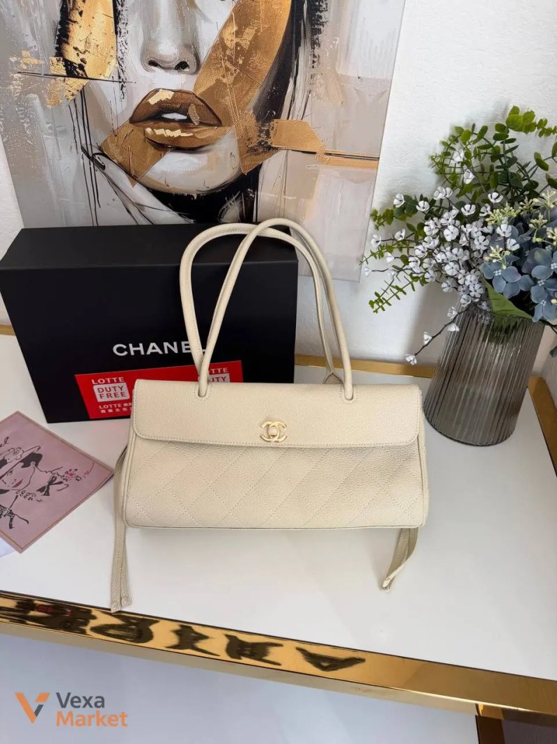 Сумка Chanel шкіряна рожева 30-15 см — фото 3