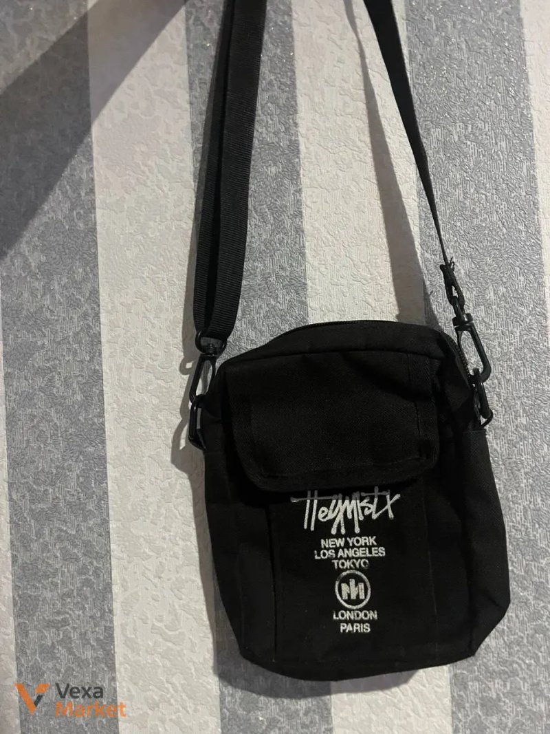 Сумка через плече Stussy чорна — фото 2