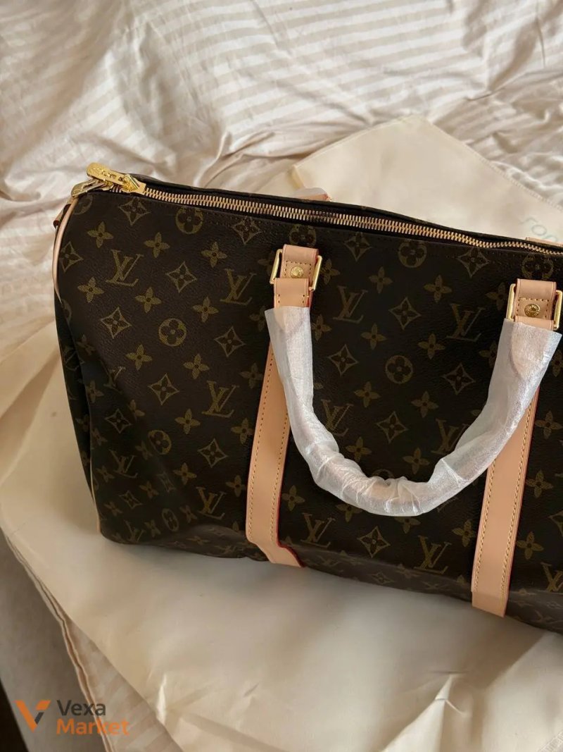 Сумка дорожня Louis Vuitton коричнева — фото 8