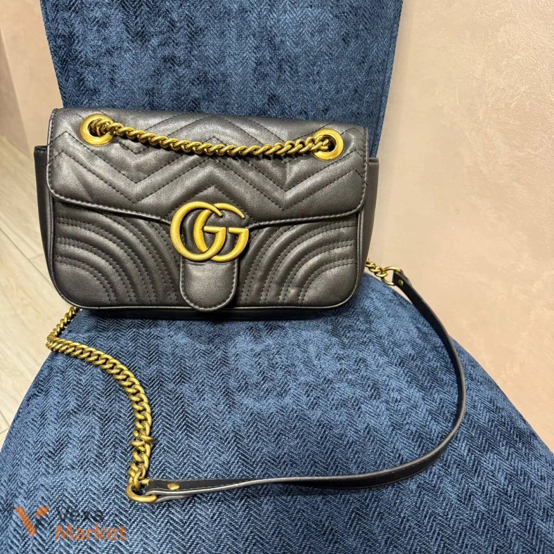 Сумка Gucci жіноча чорна — фото 3