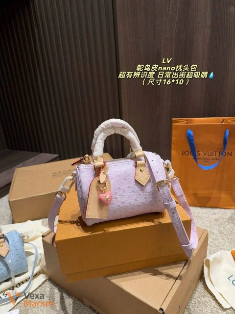 Сумка Louis Vuitton Speedy nano натуральна шкіра