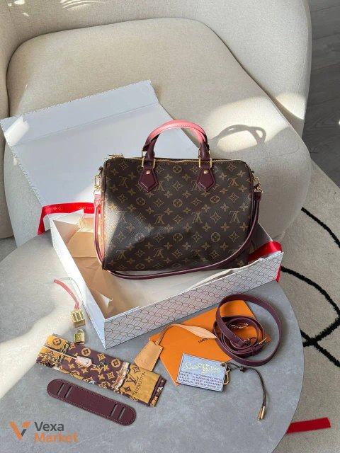 Сумка Louis Vuitton Speedy Soft 30 шкіра/канва