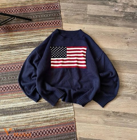 Светр в'язаний з логотипом USA Flag