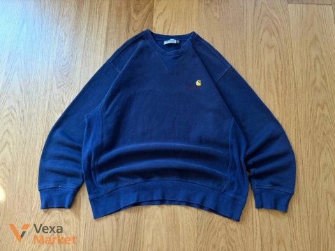 Світшот Carhartt WIP American Script синій розмір L