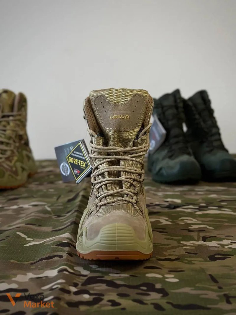 Тактичні черевики LOWA (копія) з натурального нубуку та Cordura, мембраною Gore-Tex — фото 3