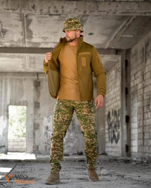 Тактичний комплект 4 в 1: футболка, флісовка, панама, штани