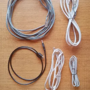Лот кабелів для дому та офісу: LAN інтернет патч-корди та USB кабель (5 шт.)