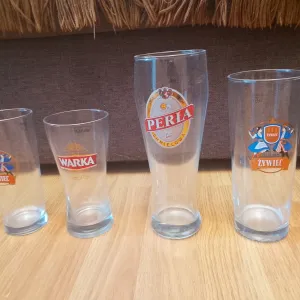 Набір фірмових пивних склянок Żywiec, Perła, Warka