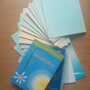 Старі шкільні зошити, блокноти