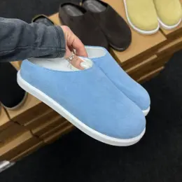 Анатомічні клоги barefoot блакитні натуральна замша