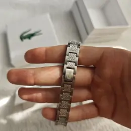 Чоловічий браслет Lacoste зі сталі, сріблястий