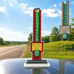 Набір для вишивки нитками на пластиковій основі «Стела Слов'янськ» від Чарівної Країни