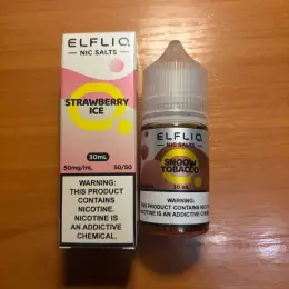 Жидкость для вейпа Elf Liq Snoow Tobacco и Strawberry Ice