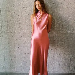 Zara Плаття рожеве атласне розмір XS