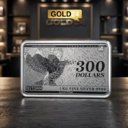 Срібний коінбар 1000 г "300 DOLLARS" 1 KG FINE SILVER 9999
