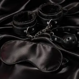 BDSM набір 3в1: маска для очей, кляп, наручники