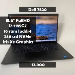Ноутбук Dell Latitude 7520 15.6" FullHD, Intel Core i7-1185G7, 16GB RAM, 256GB SSD