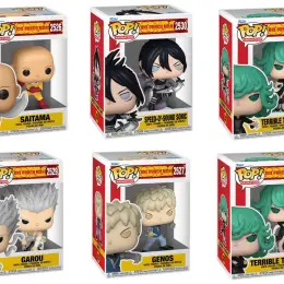 Фигурка Funko Pop! One-Punch Man Saitama, Speed-o'-Sound Sonic, Terrible Tornado, Garou, Genos