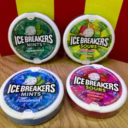 Драже Ice Breakers без цукру (42г) - Berry Sours, Classic Fruit Sours, Coolmint, Spearmint Mints