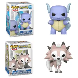 Pokemon Funko Pop! Wartortle 1212, Lycanroc 1210