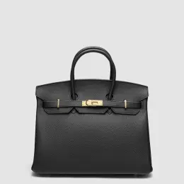 Hermes Birkin 35 Black/Gold Шкіра