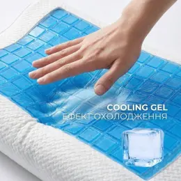 Ортопедическая подушка CoolGel IDEIA 60x40x11/9 см с охлаждающим гелем