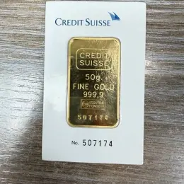 Золоті зливки 50 г Argor/Commerzbank та Credit Suisse