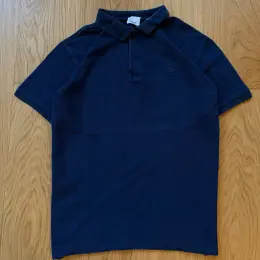 Blue Burberry Men's Short-Sleeve Polo Shirt
