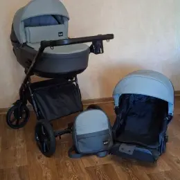 Універсальна коляска 2в1 KIWI BAIR PLUS в еко шкірі