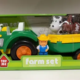Іграшковий трактор з причепом та фігурками тварин "Farm Set"