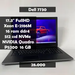 Ноутбук Dell Precision 7730 17.3" FullHD Intel Xeon E-2186M 16GB DDR4 SSD 512GB NVMe NVIDIA Quadro P5200 16GB