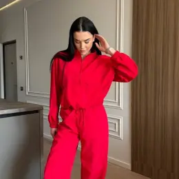 Костюм жіночий oversize з плащівки жатка
