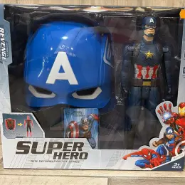 Набор фигурок Супергероев "Super Hero" с маской Капитана Америки